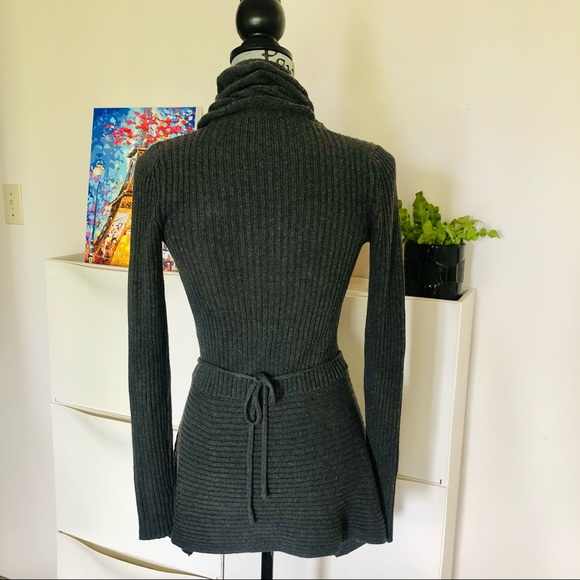 Stretchable Open Front Shaped Knit Cardigan - Picture 8 of 13